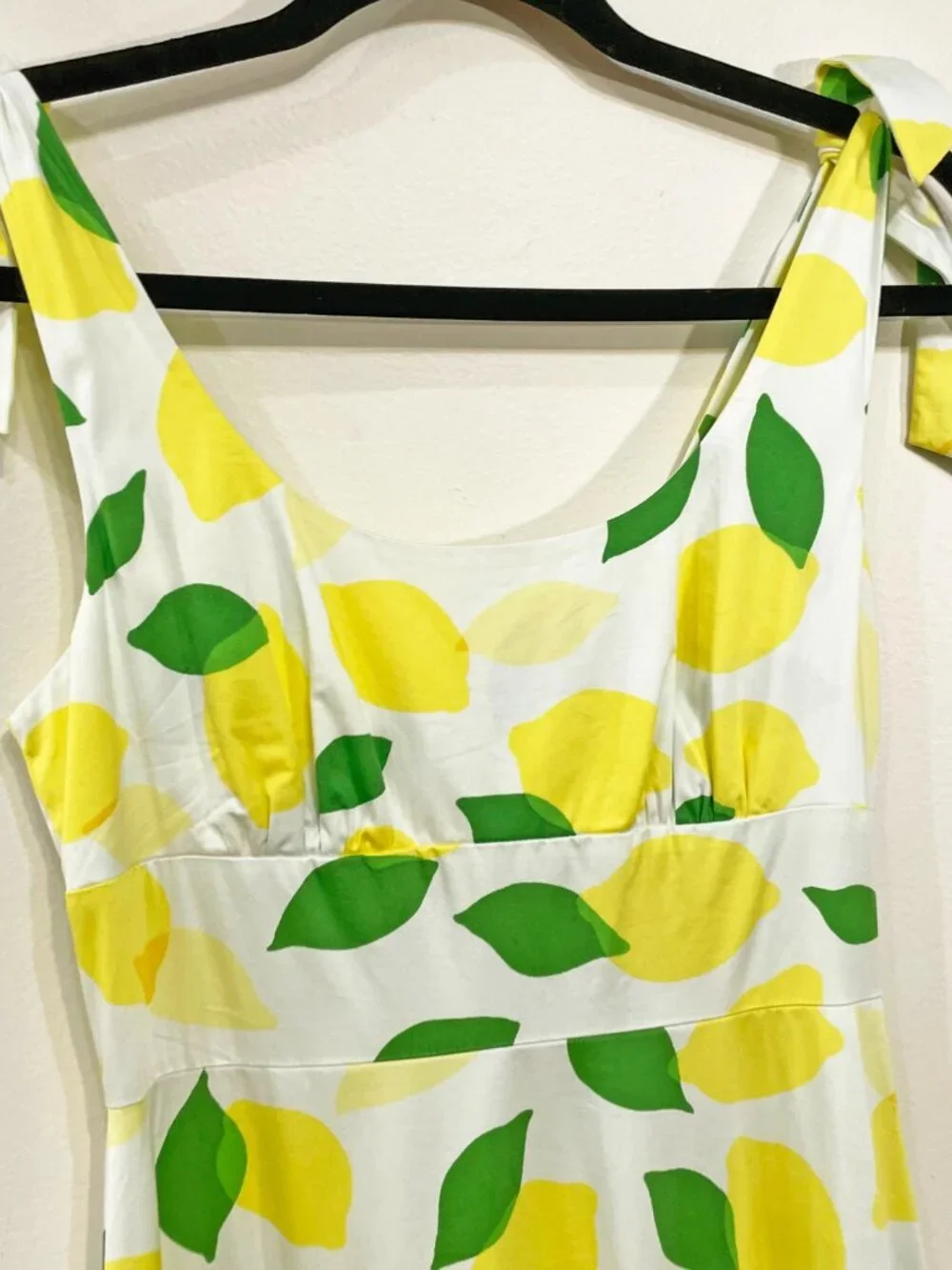 New Kate Spade Stretch Cotton Lemon Toss Tiered Midi Dress 0 $398